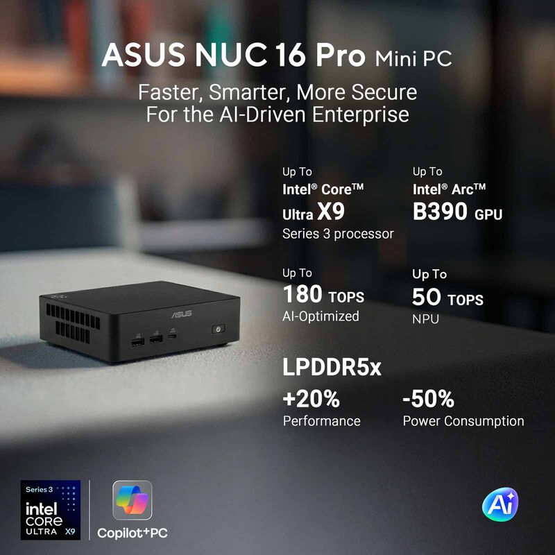 ASUS Nuc 16 C3-304 16gb 512gb Ssd Intel Graphics Black RNUC16WCKC3073C3-image 8