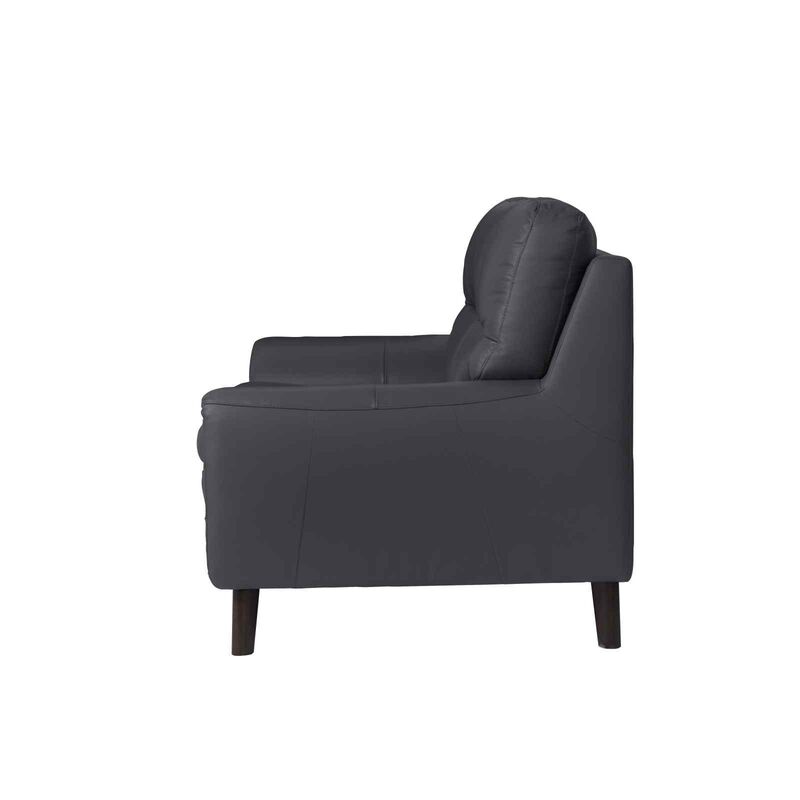 SOLOTTI 2 Seater (hl) Charcoal Half Leather Sofa CARLOTTA-image 3