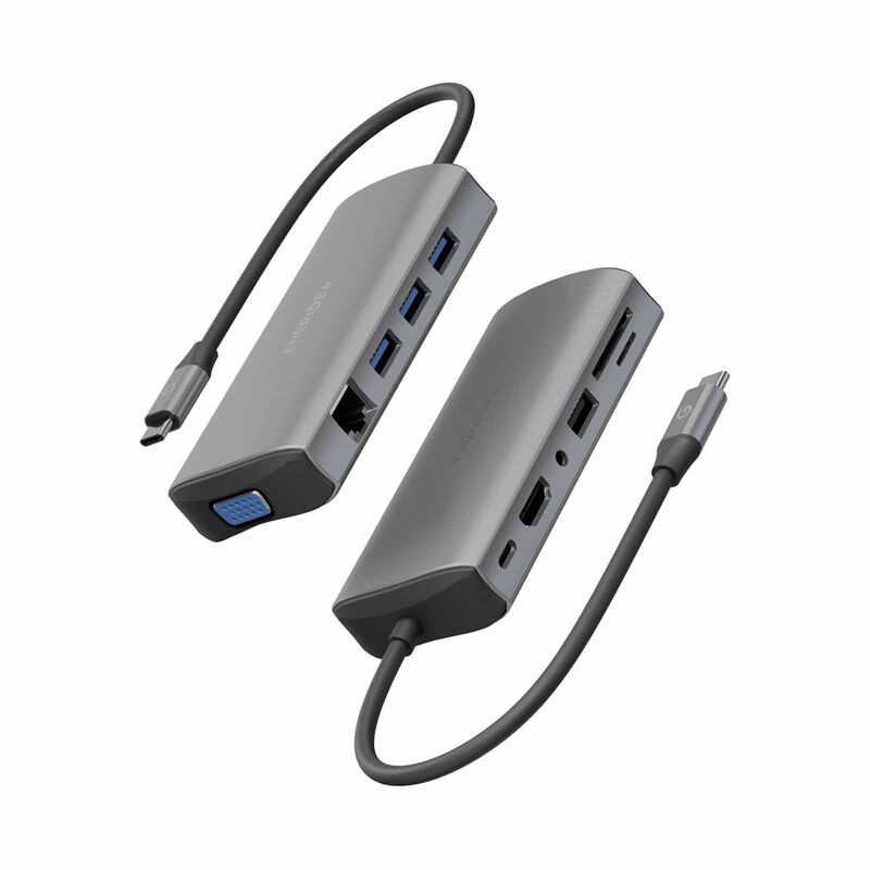 ENERGEA Aluhub Max,11 In 1 Aluminium Alloy Charging Hub - Gunmetal HUB-MAX-GUN-image 2