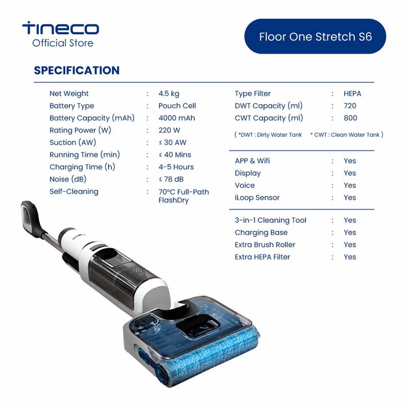 TINECO Smart Cordless Floor Washer FLOOR ONE STRETCH S6-image 11