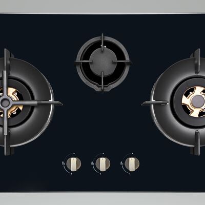 MAYER 3 Burner (76cm) Glass Gas Hob MMGH7731HI