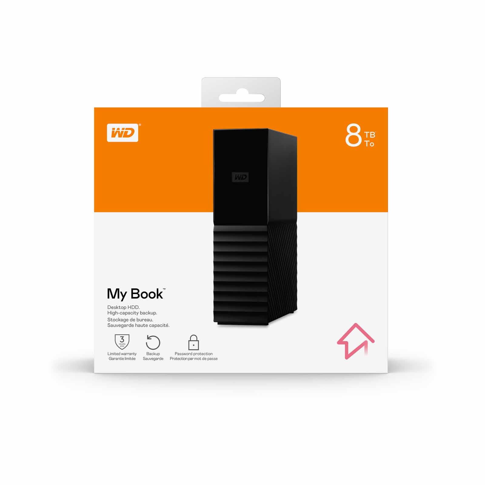 Shop WESTERN DI 8tb My Book Desktop Hard Disk WDBBGB0080HBK-SESN