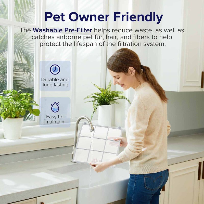 LEVOIT Vital 100s Pet Care H13 True Hepa Pet Fur Allergies Smart Air Purifier LV-VT100S-WH-image 11