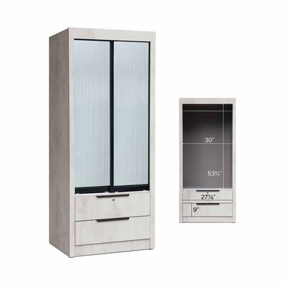 SMARTBOX Sliding Wardrobe (solid Plywood) HANNO GREY