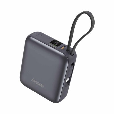 ENERGIZER 10000mah Pd+qc Lcd Built In Usb-c Cable Ccc Powerbank UE10082PQ_GY_CL
