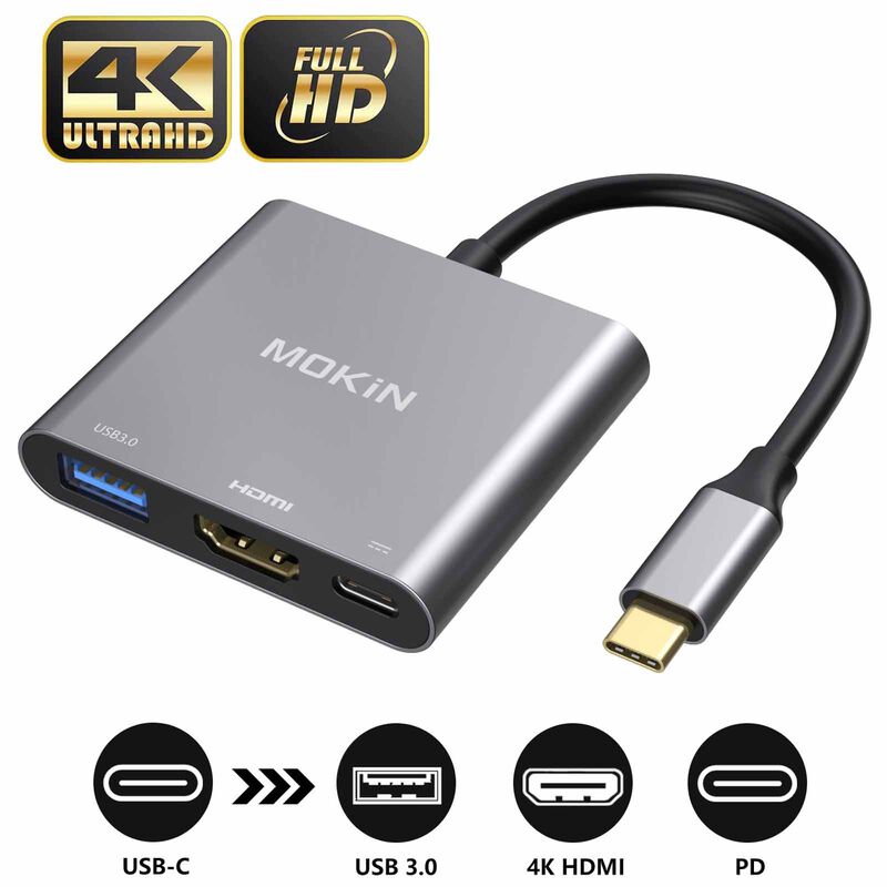 MOKIN 3 In 1 Multiport Usb-c To Hdmi+usb3.0+pd Charging Hub MK-MOUC1901-image 5