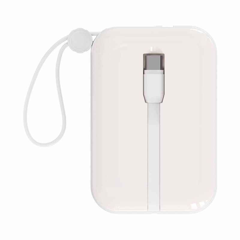 PHILIPS Powerbank 10000mah Super Mini Series With Cable 2c White DLP2228CW/00-image 2