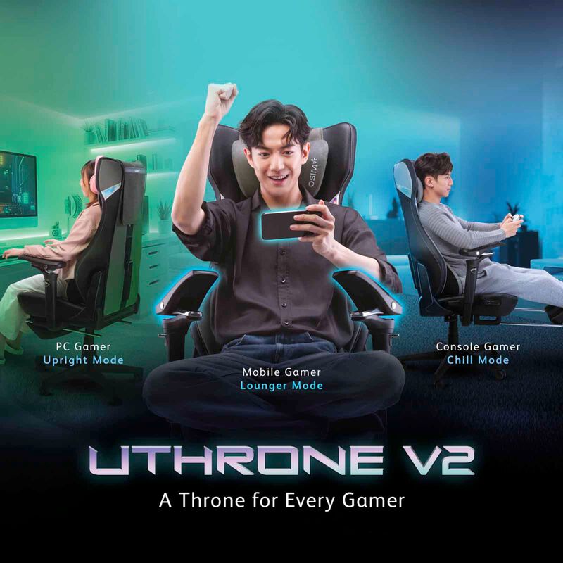 OSIM Uthrone V2 Gaming Massage Chair - Stash Blue OS-8243-BL-image 10