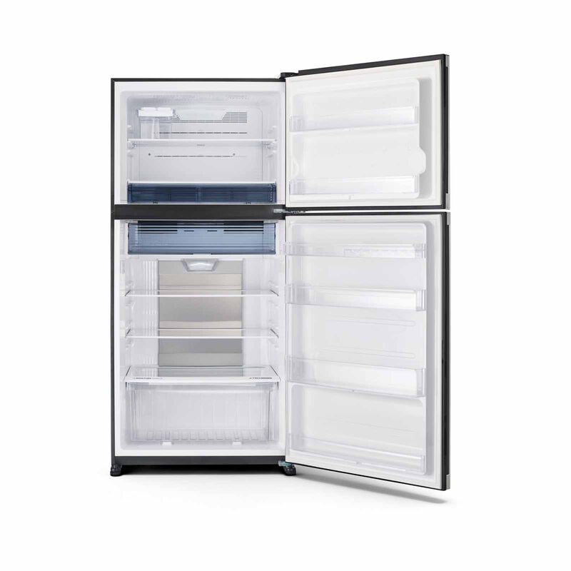 SHARP 2 Door Top Mount Fridge - Black (607l) SJ-PM60-BK-image 3