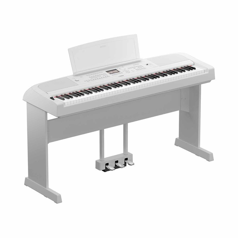 YAMAHA Digital Piano (white) Set With Stand L-300, Pedal Unit Lp-1 And Adaptor Pa-300c(b) DGX-670WH SET-image null