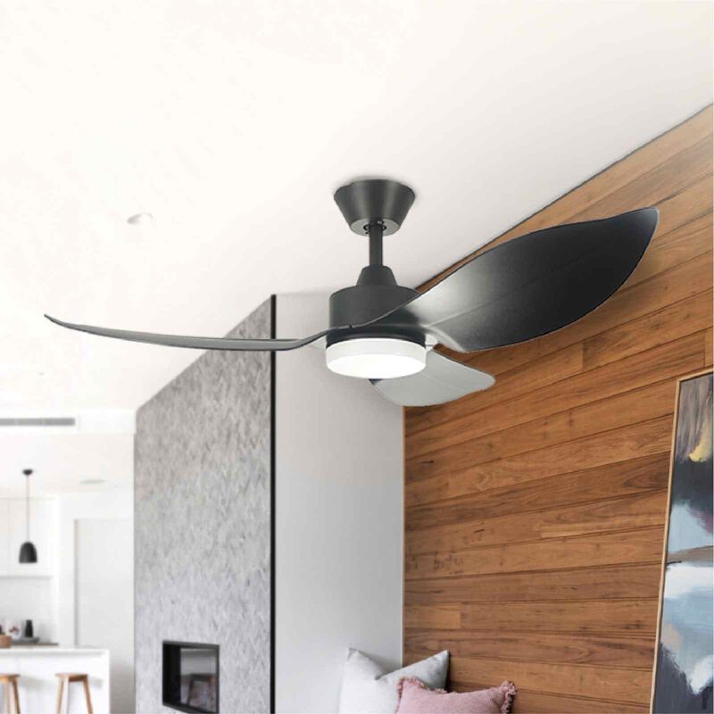 D'FAN 46 In Dc Ceiling Fan With Light (black) SPACE46-BK-image 6