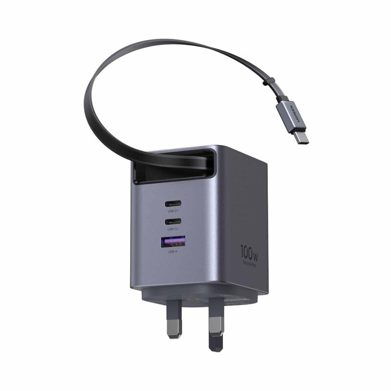 UGREEN X616_65829 100w Gan Charger With Retractable 0.7m Cable (3c1a) 65829-image 4