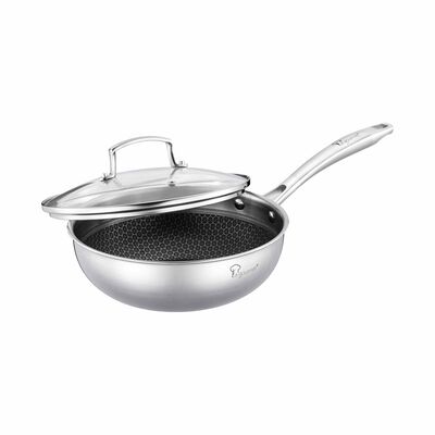 LA GOURMET Galactic Honeycomb 24cm Wok With Glass Lid (induction) LGGC417749