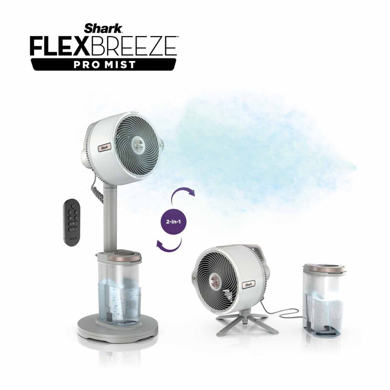 SHARK Flexbreeze Pro Mist Indoor & Outdoor Fan With Water Tank (white) FA300SMWH-image 1
