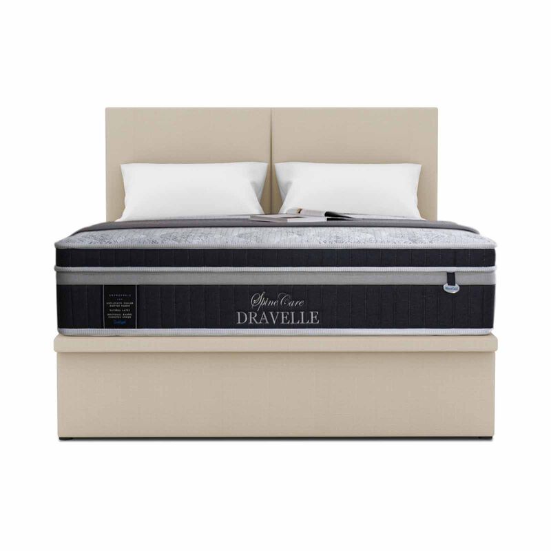 MAXCOIL Single Size Mattress + Storage Bed SPINECARE DRAVELLE-image 1