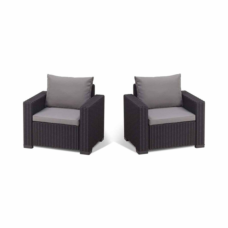 ALLIBERT California Armchair Set Of 2 Graphite D-AB-21-1561-image 1