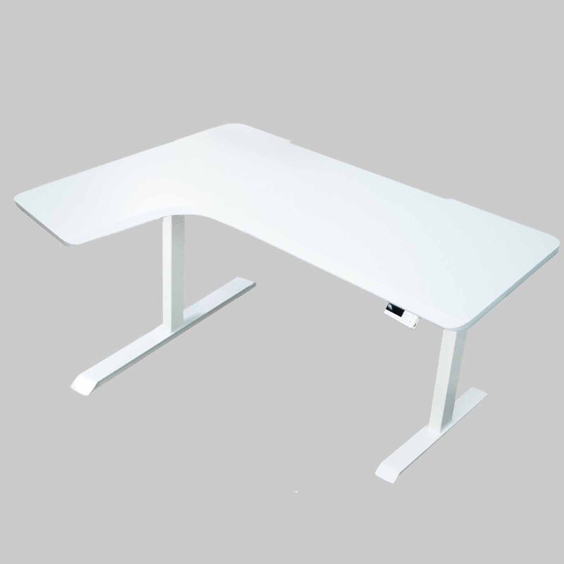 TABLEHOLIC Electric Height Adjustable Table (white) - 180x118cm Left L-DESK-image 1