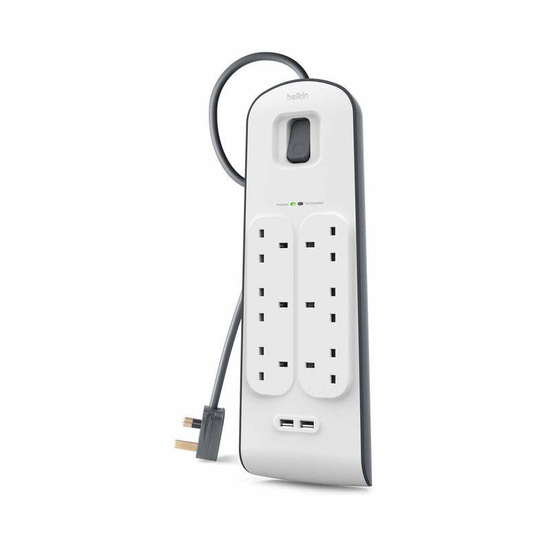 BELKIN 6 Outlets 2m Surge Protection Strip With 2 Usb Ports BSV604SA2M-image 1