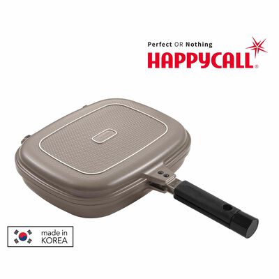 HAPPYCALL Impact Graphene Double Pan - Jumbo Mud Beige 3002-0138