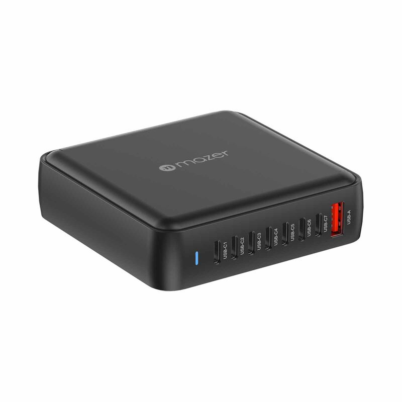 MAZER Ganprestige Uk Pd170w 8ports (7c1a) Desktop Charger With 1.5m Power Cable-black M-D170W-V5-BK-image 2