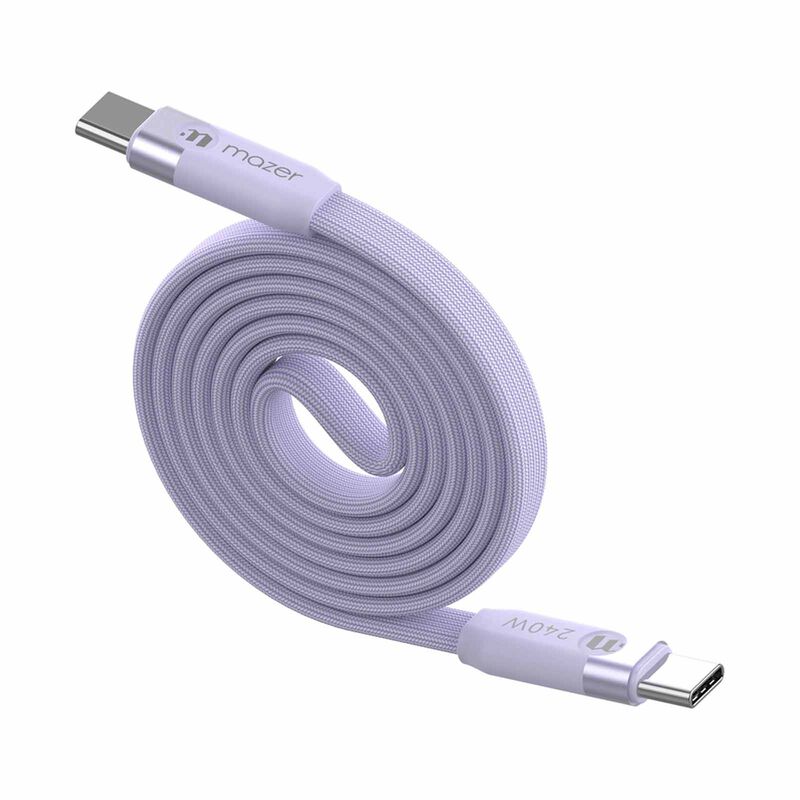 MAZER Infinitelink Cobra3 Flat Magnetic 1m/240w Roll Cable-lavender M-COBRA30-LD-image 1