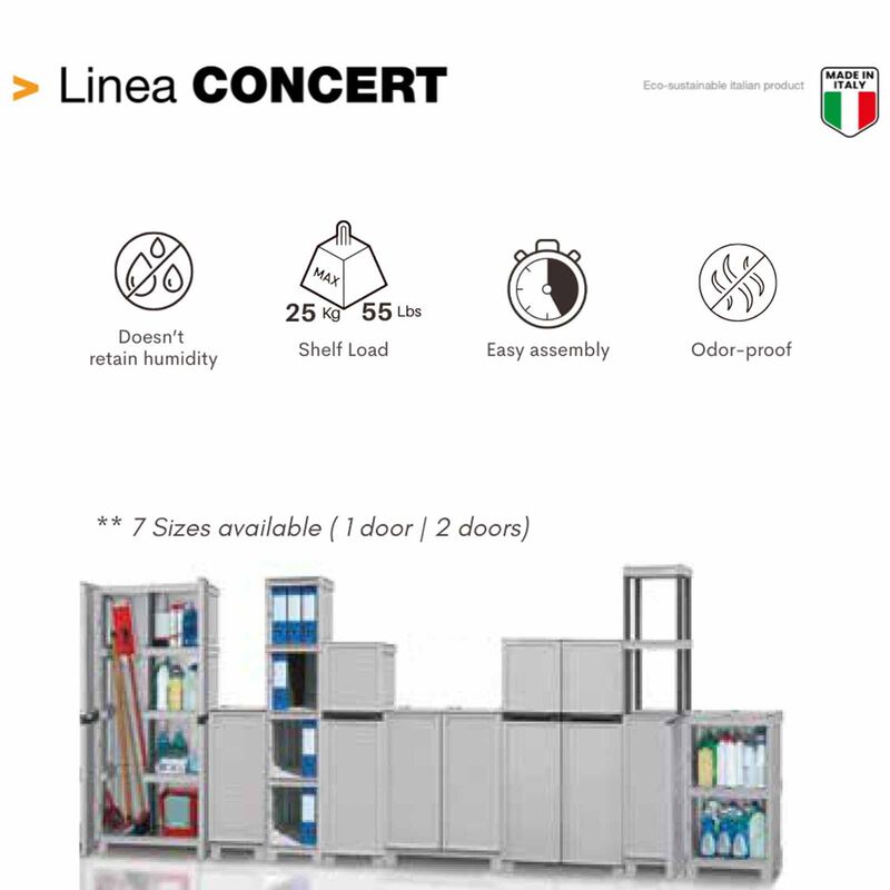 ARTPLAST Linea Concert Slim Tall Clothes Cabinet 50x39x172cm CONCERT-image 9