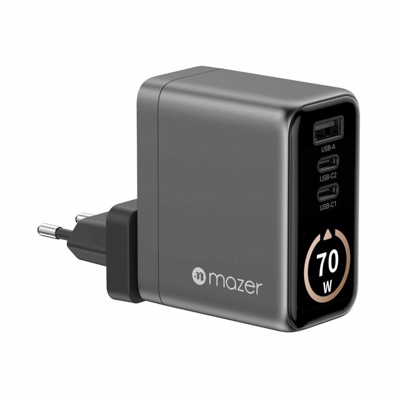MAZER Aiprestige Gan Pd70w 2c1a With Travel Plugs-blackgrey M-AI-G70W-V7-BG-image 6