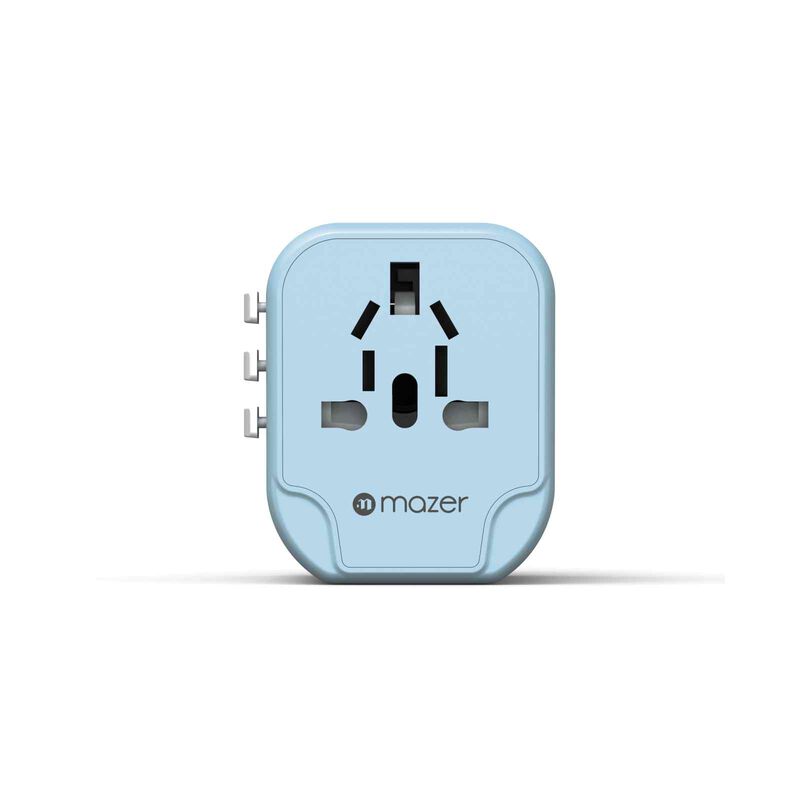 MAZER Travel 2a+1xsocket World Travel Charger-blue M-IFTRAVEL120-BL-image 6