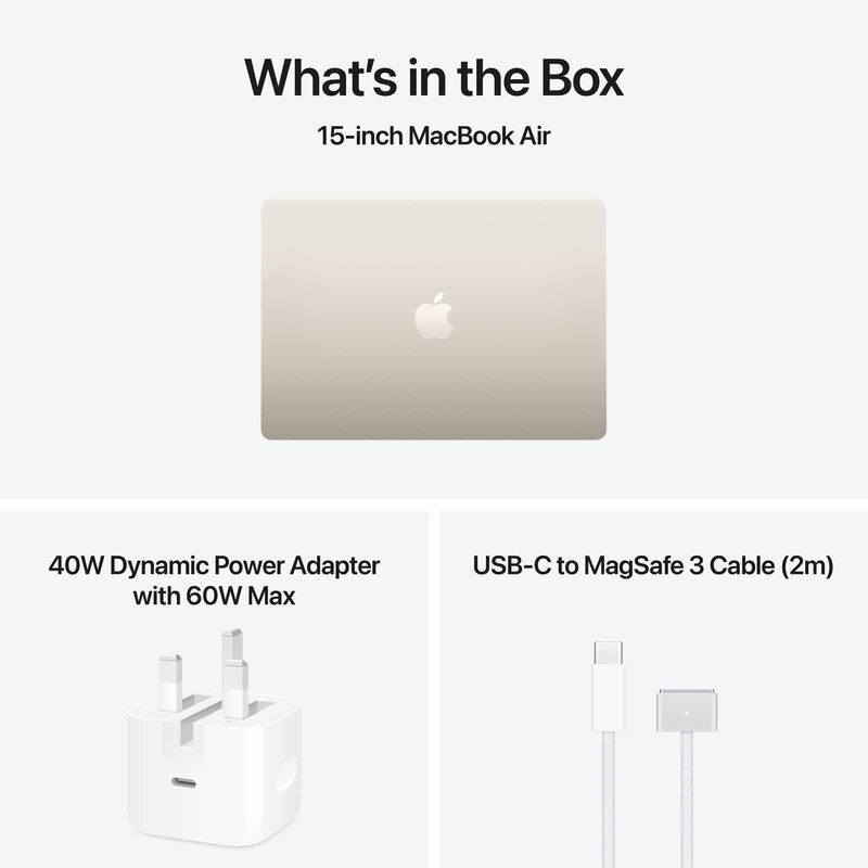 APPLE 15-inch Macbook Air: M5 Chip With 10-core Cpu And 10-core Gpu, 16gb, 1tb Ssd - Starlight MDVE4ZP/A-image 6