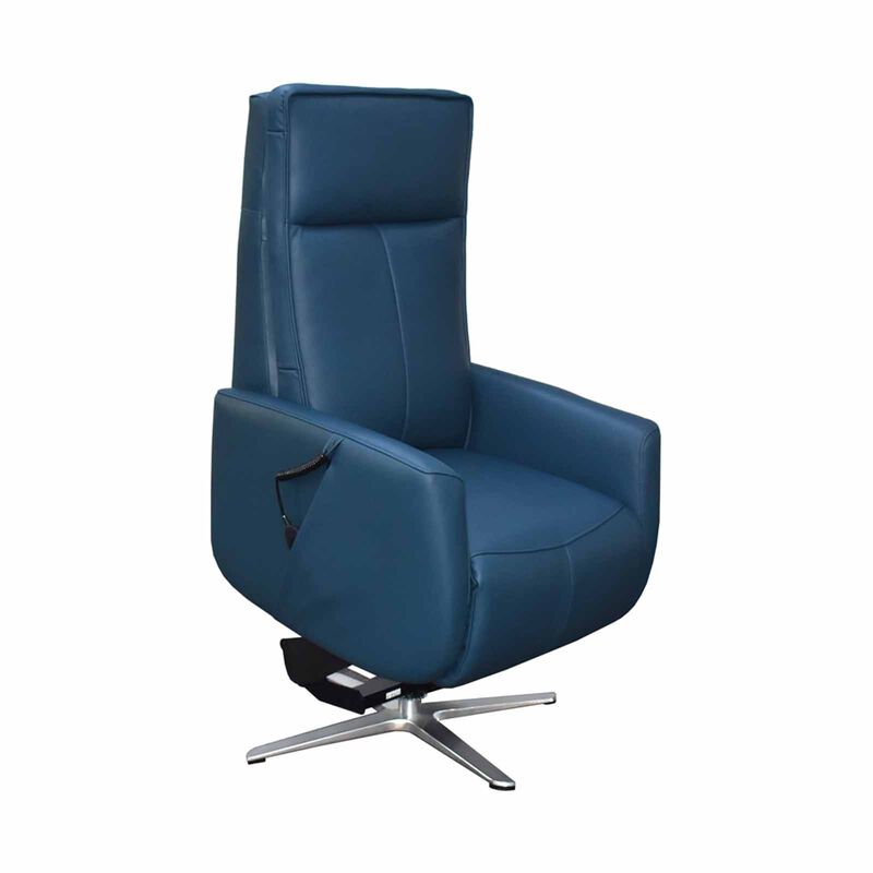 Power Lift Massage Chair (hl) Navy Half Leather SOLEA-image 7