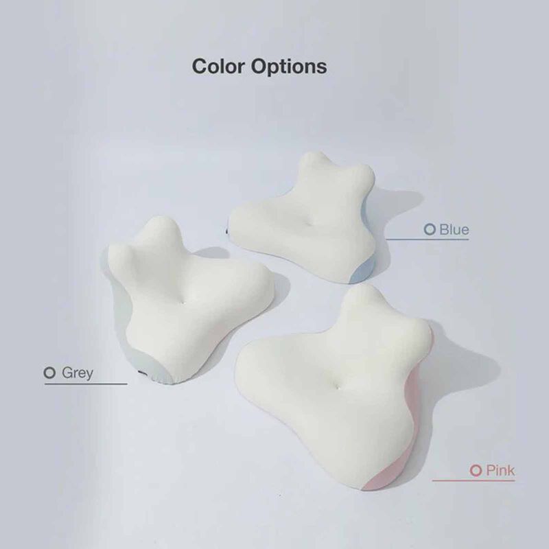 BELLAMI PL Dream Memory Foam Pillow With Cover - Beige + Pink DREAM-image 3
