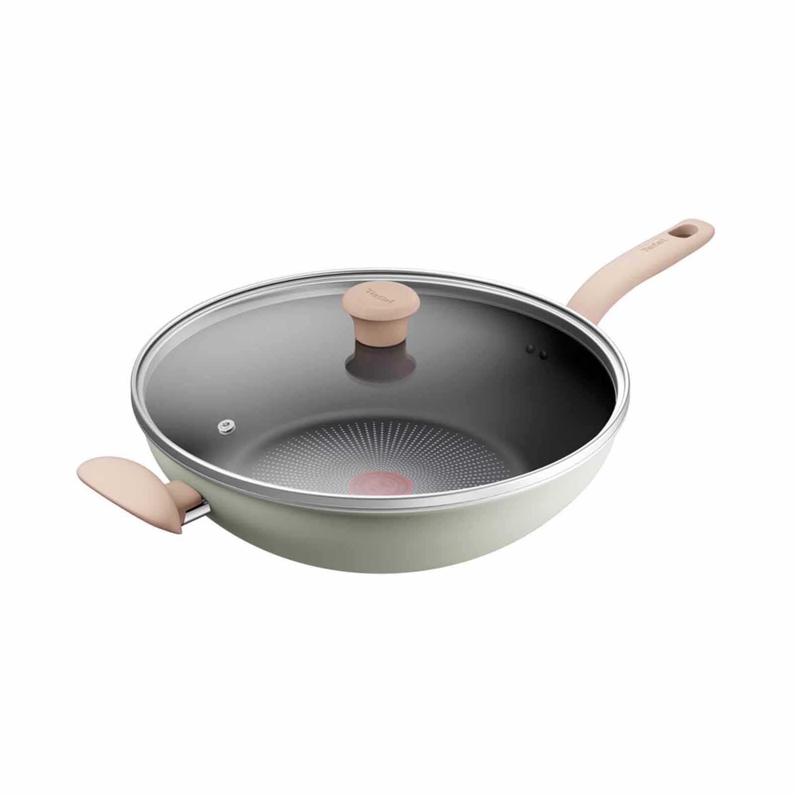 Shop TEFAL So Matcha Induction Wok Pan With Lid 30cm G17916 in
