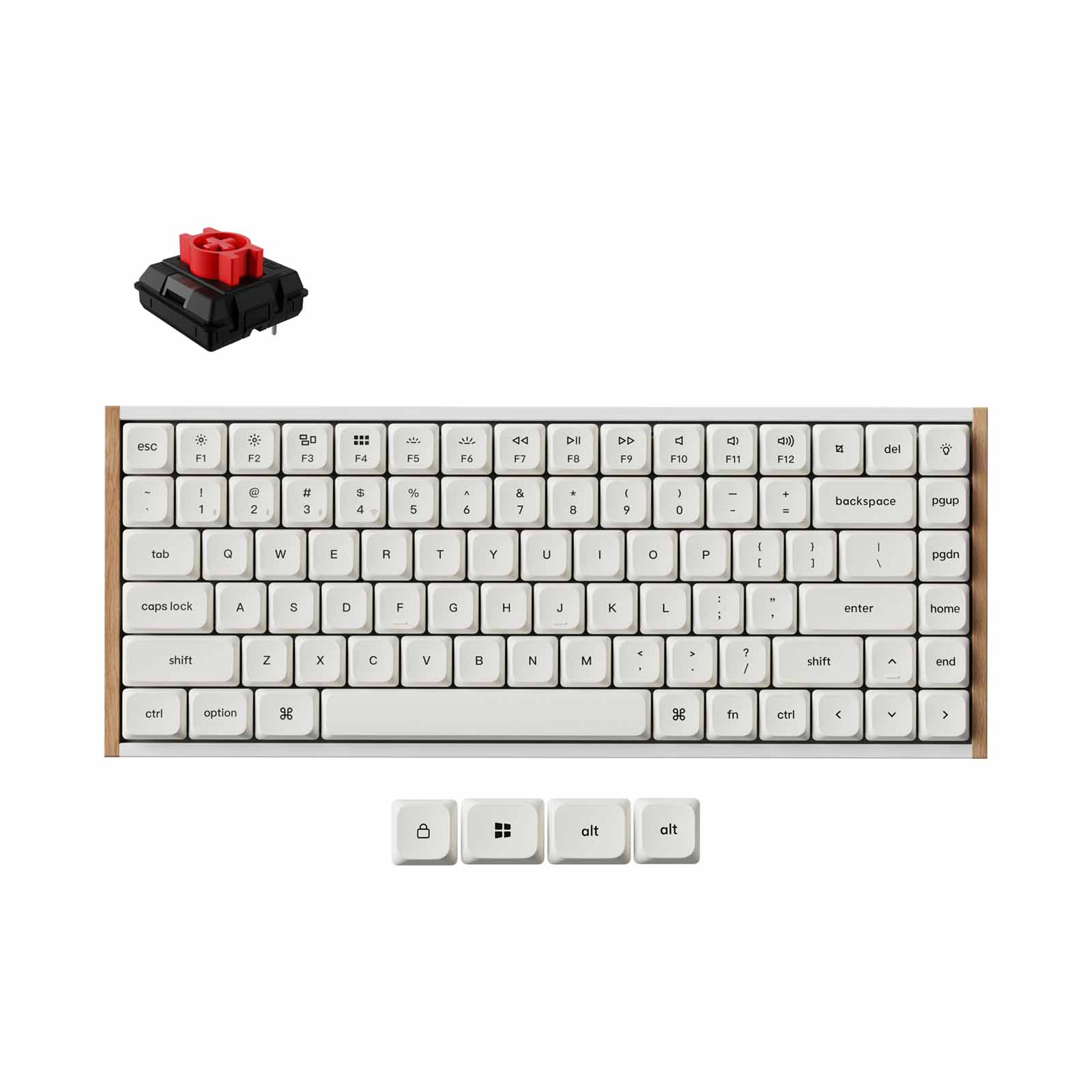 Shop KEYCHRON K3 Ultra 8k 75% 84 Keys White Rgb Hot-swap Milk Pom