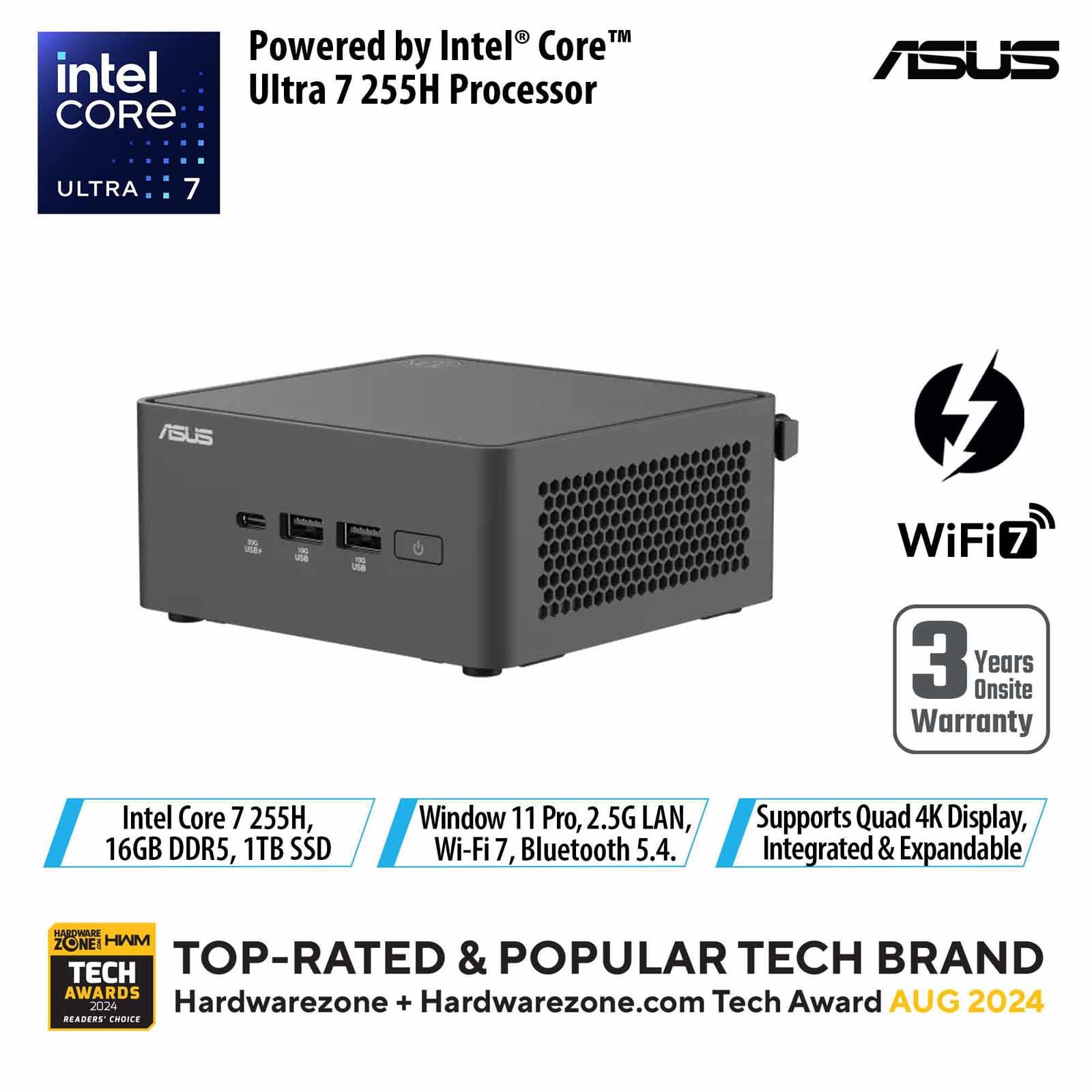 Shop ASUS Nuc 15 Pro U7-255h 16gb 1tb Ssd Win 11 Pro Intel Arc