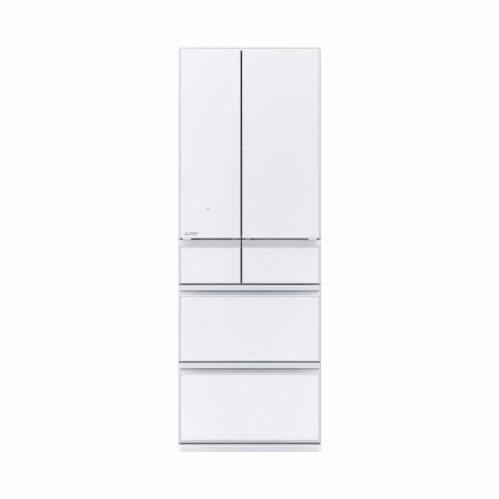 Shop MITSUBISHI Multi Door Fridge (547l) - Glass White MR-WZ55K