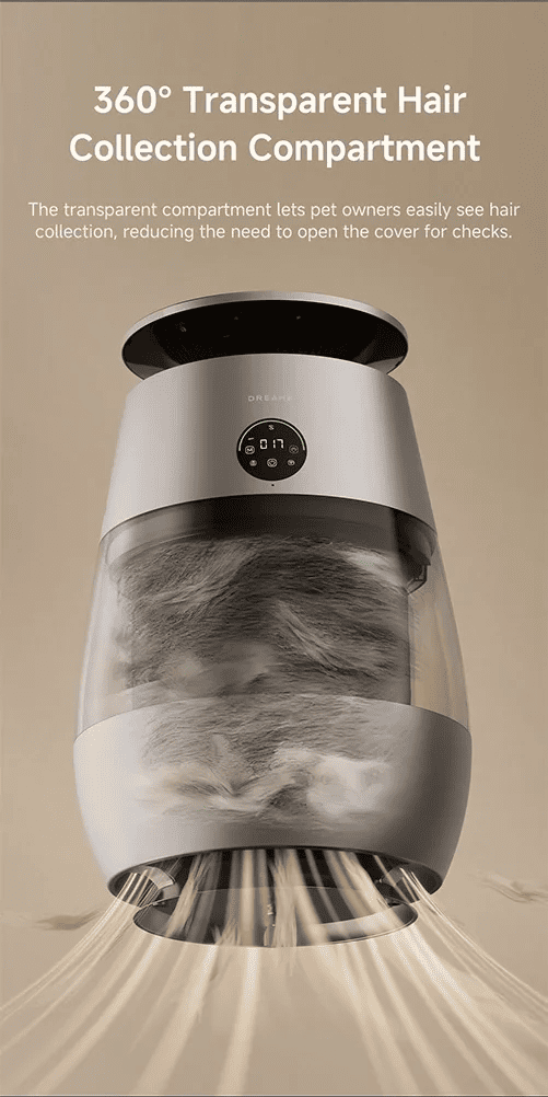 360° Transparent Hair Collection Compartment