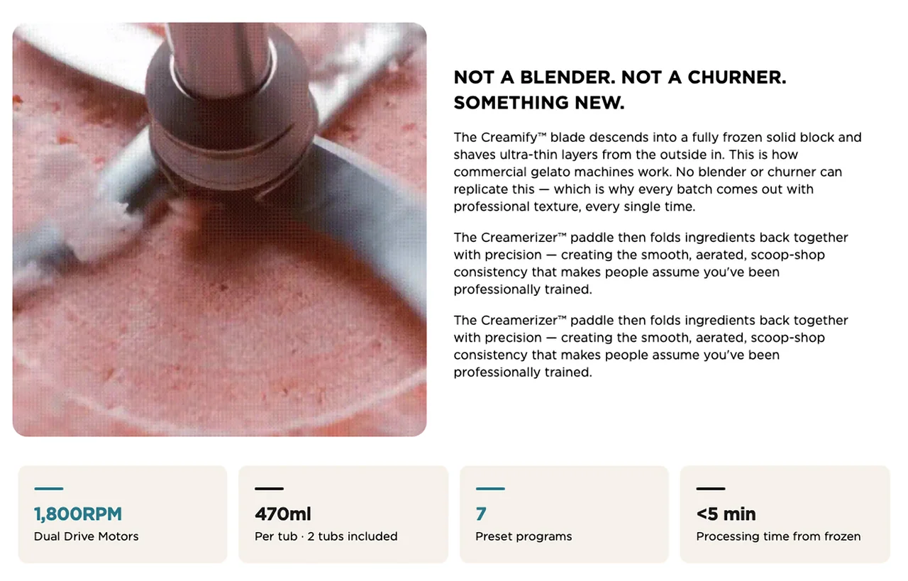 NOT A BLENDER. NOT A CHURNER. SOMETHING NEW.