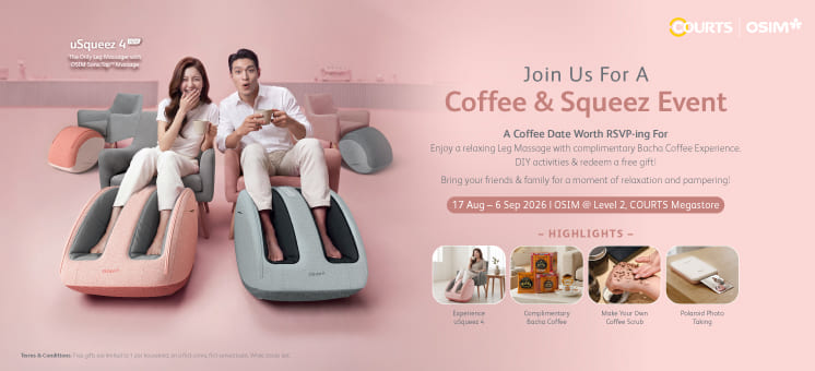 OSIM Coffee & Squeez Event at COURTS Megastore