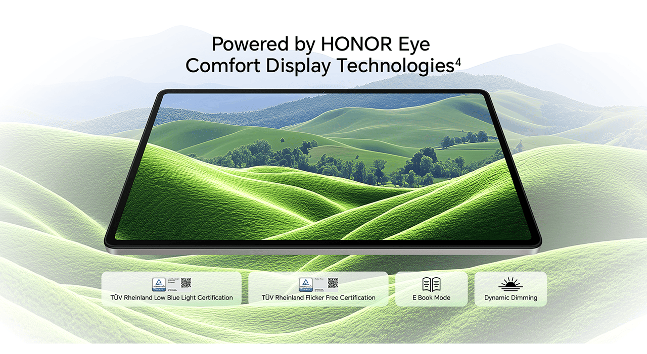 Powered by HONOR Eye Comfort Display Technologies