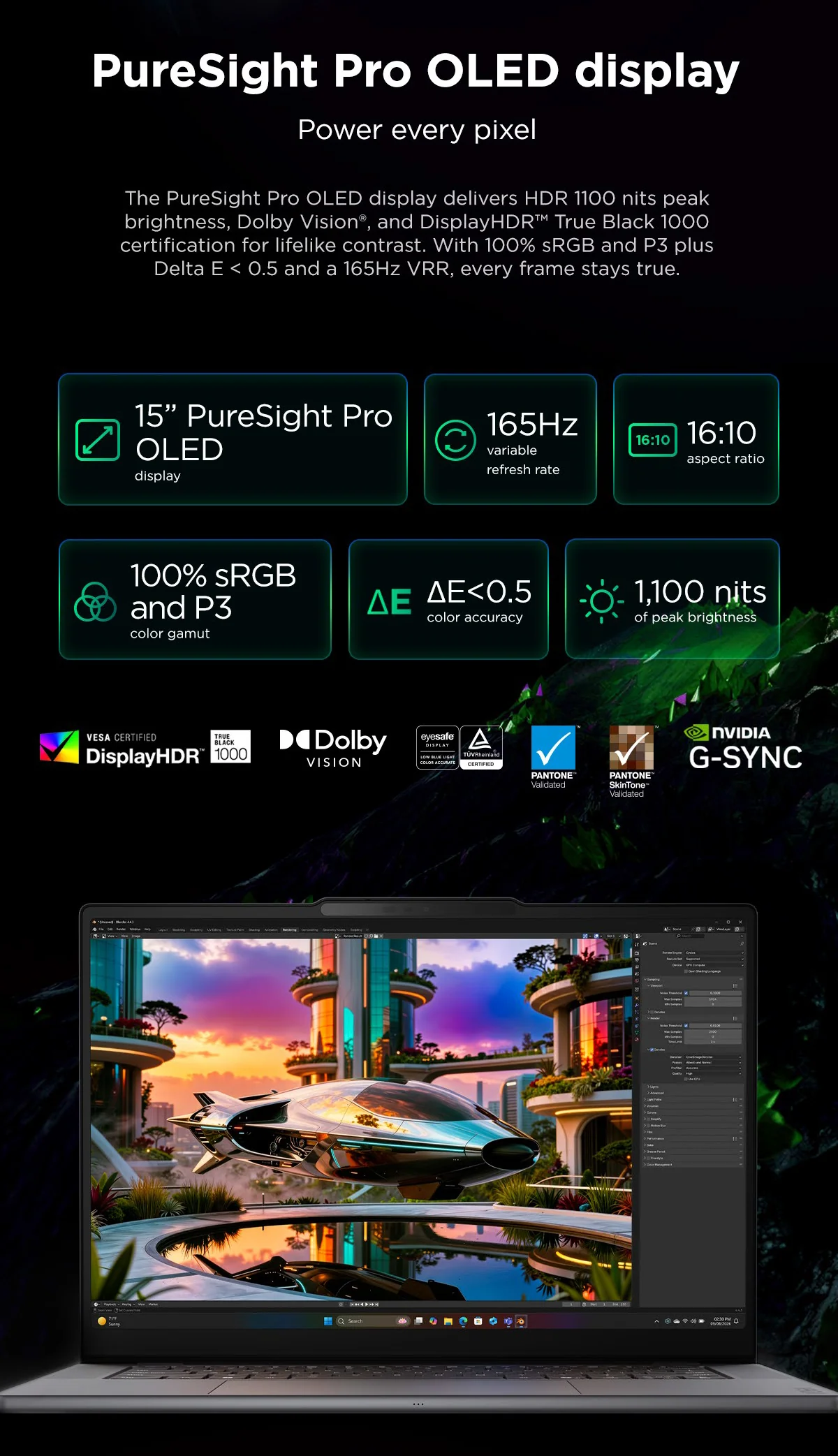 PureSight Pro OLED display