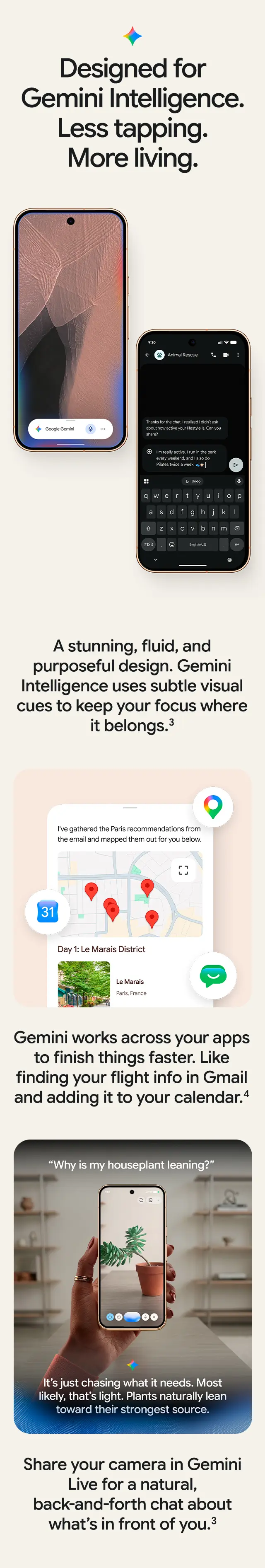 Designed for Gemini Intelligence. Less tapping. More living.