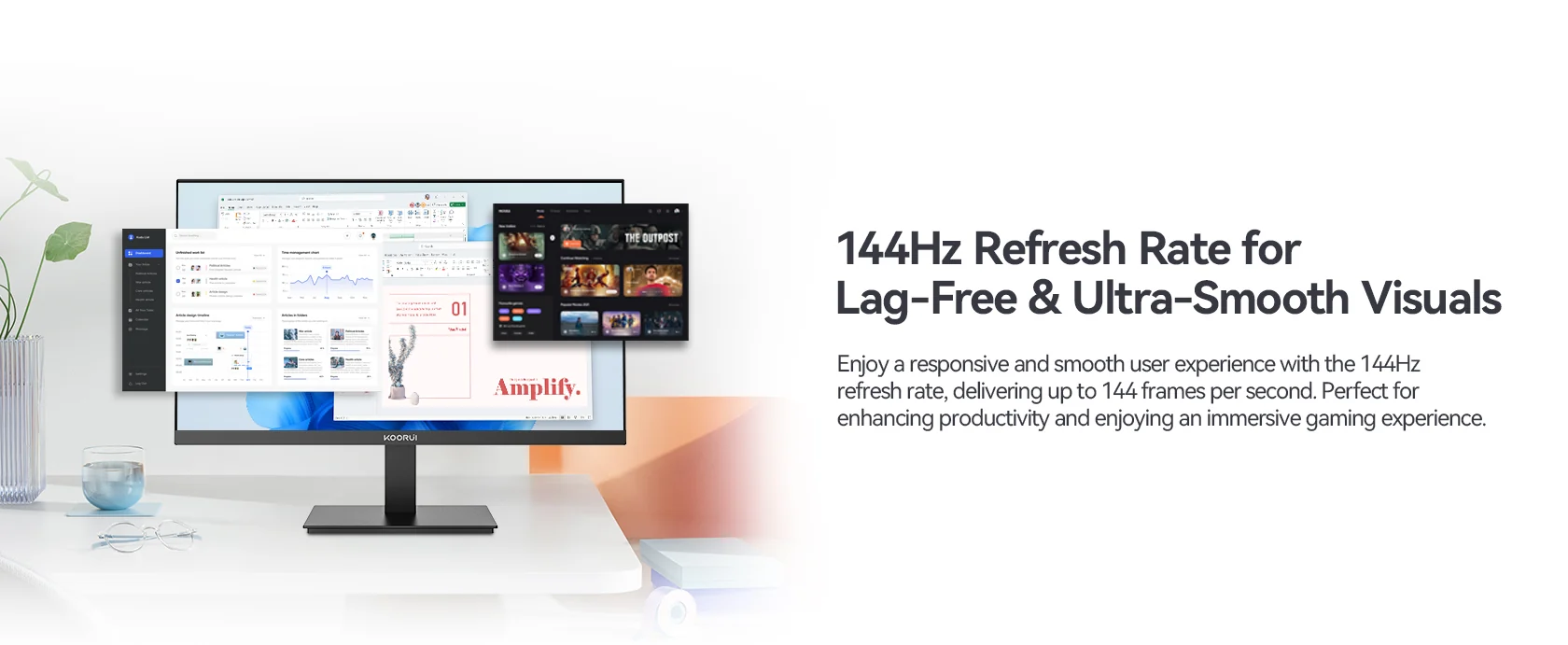 144Hz Refresh Rate for Lag-Free & Ultra-Smooth Visuals