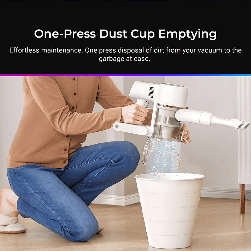 One-Press Dust Cup Emptying