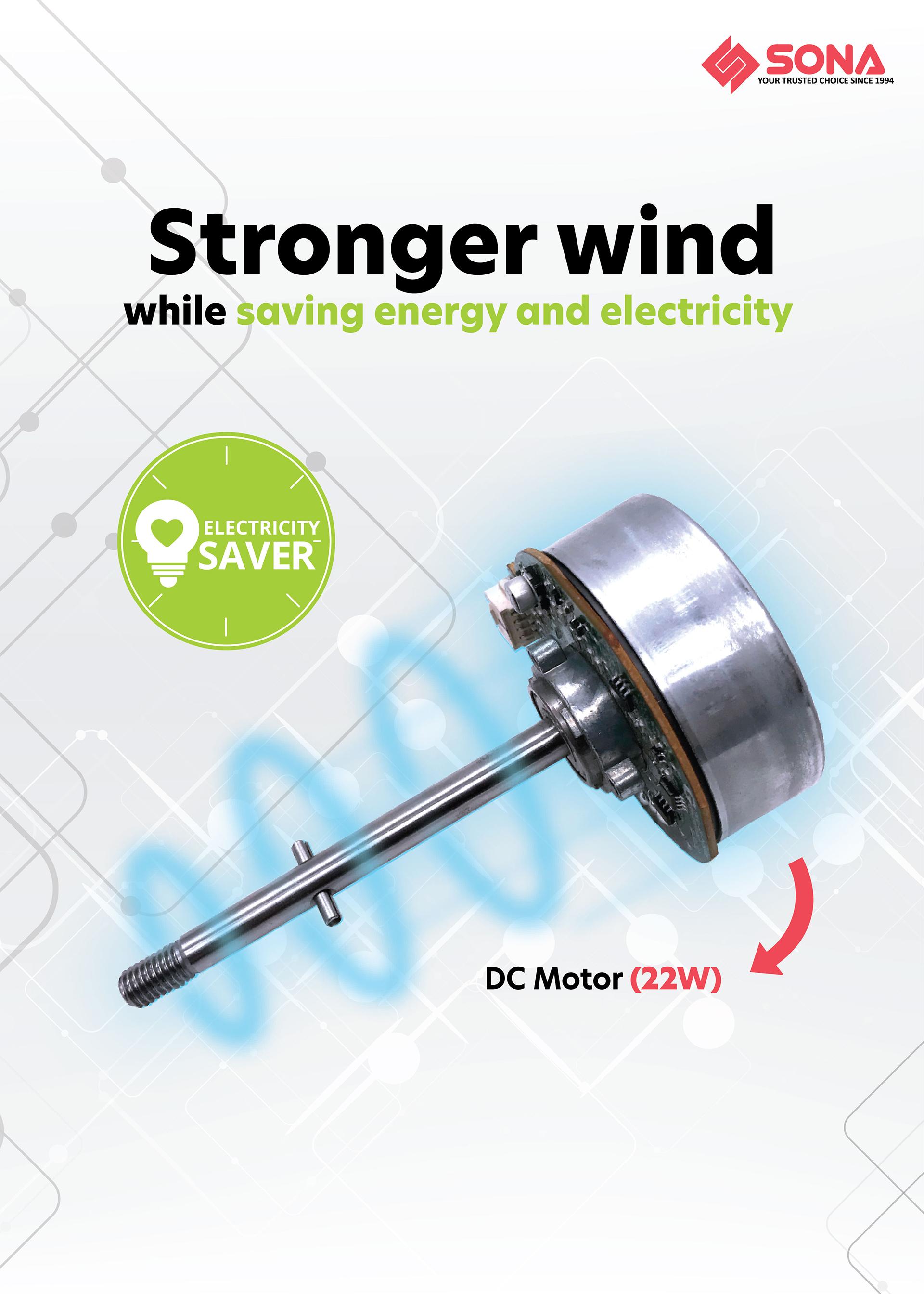 Stronger wind while saving energy and electricity Stronger wind while saving energy and electricity
