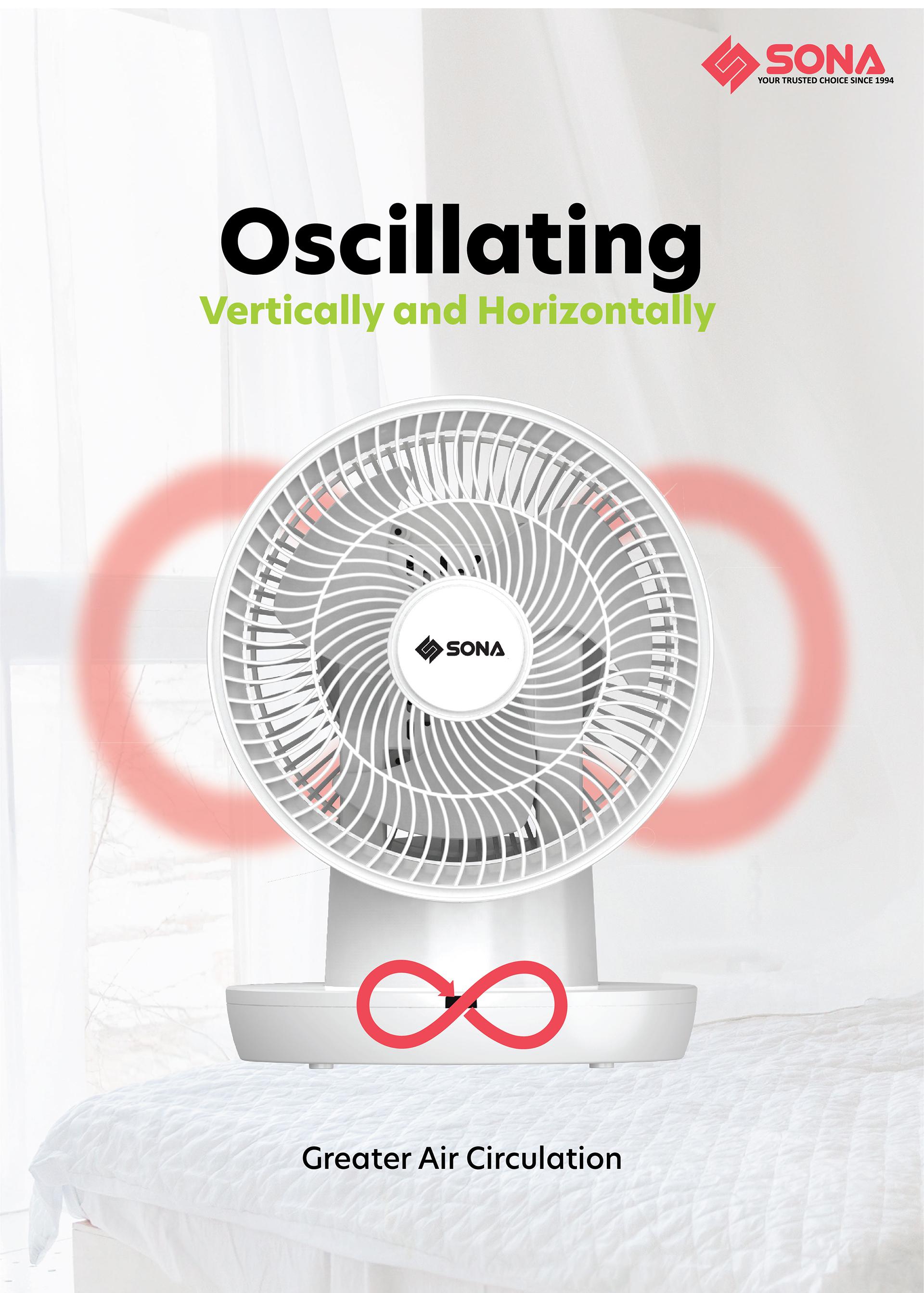 Oscillating vertically and horizontally Oscillating vertically and horizontally