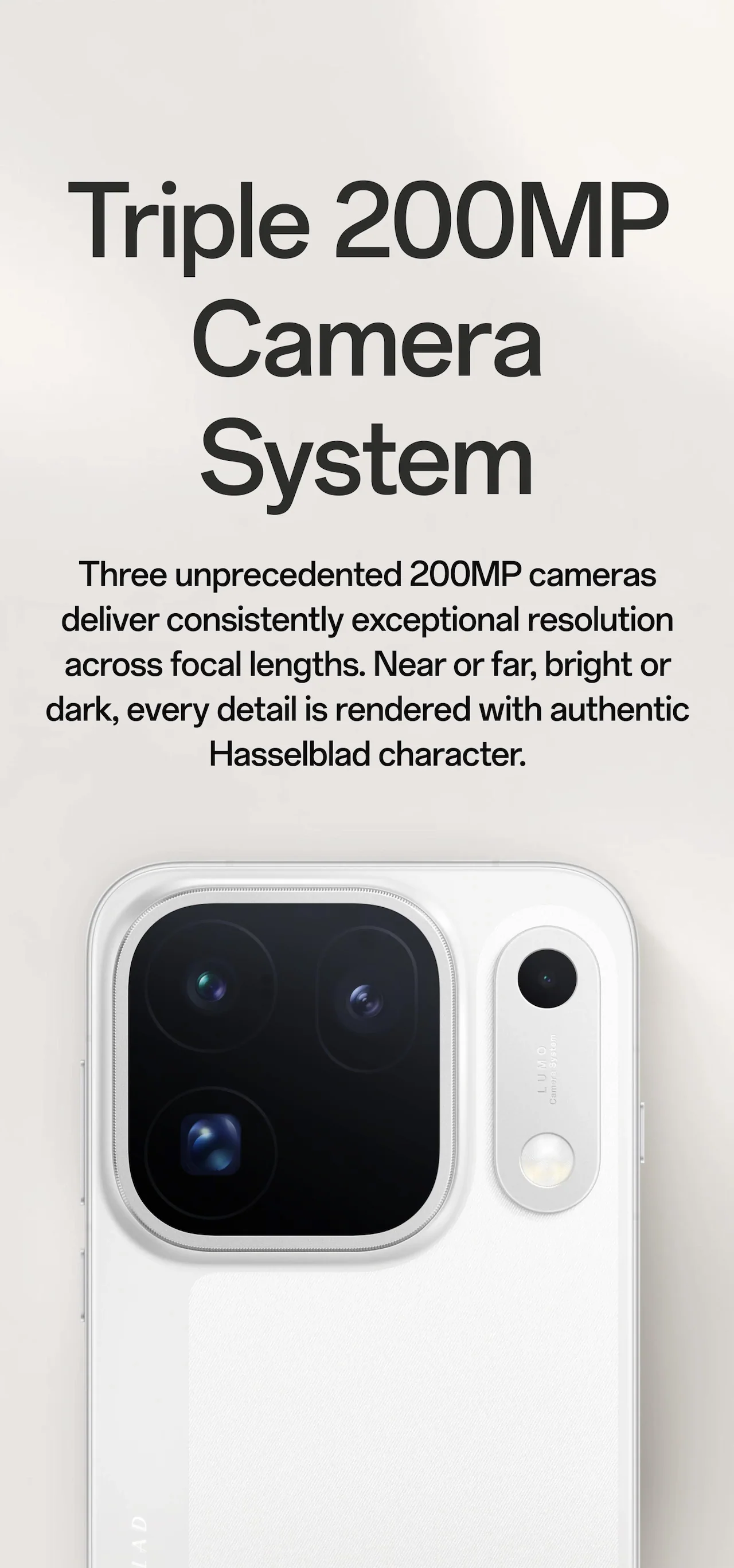 Triple 200MP Camera System