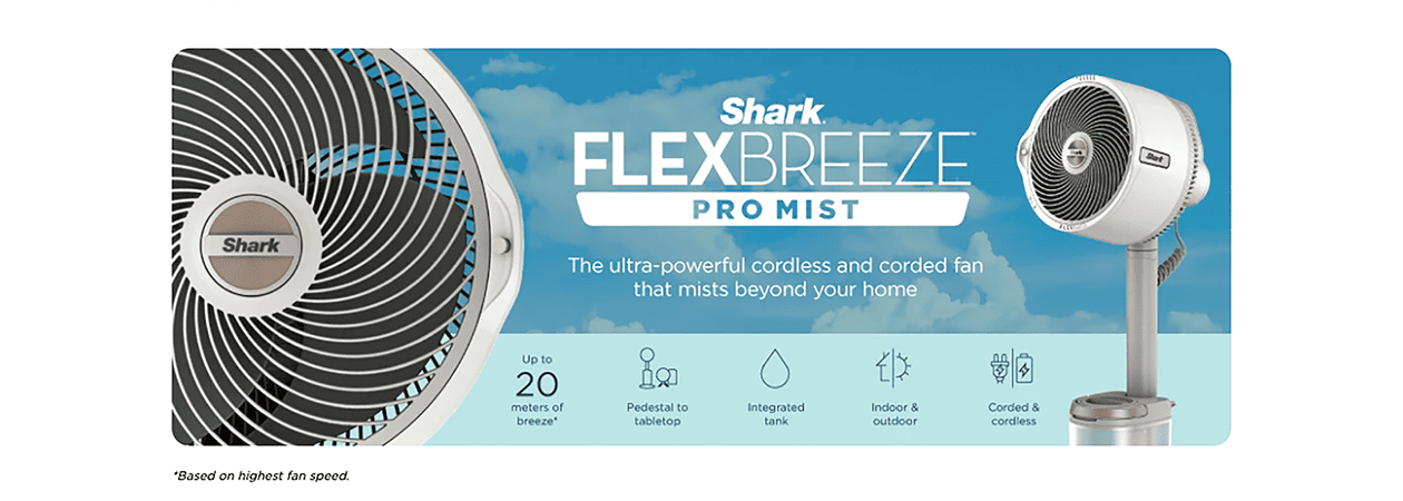 Shark FLEXBREEZE Pro Mist