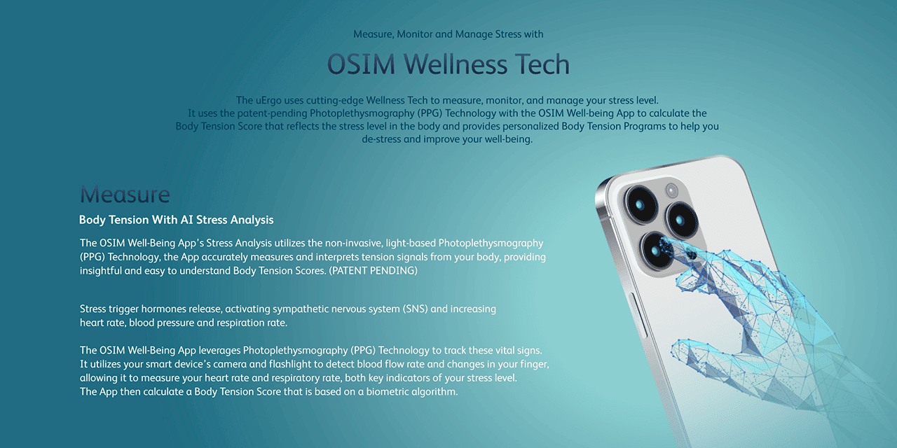 Measure, Monitor and Manage Stress with OSIM Wellness Tech