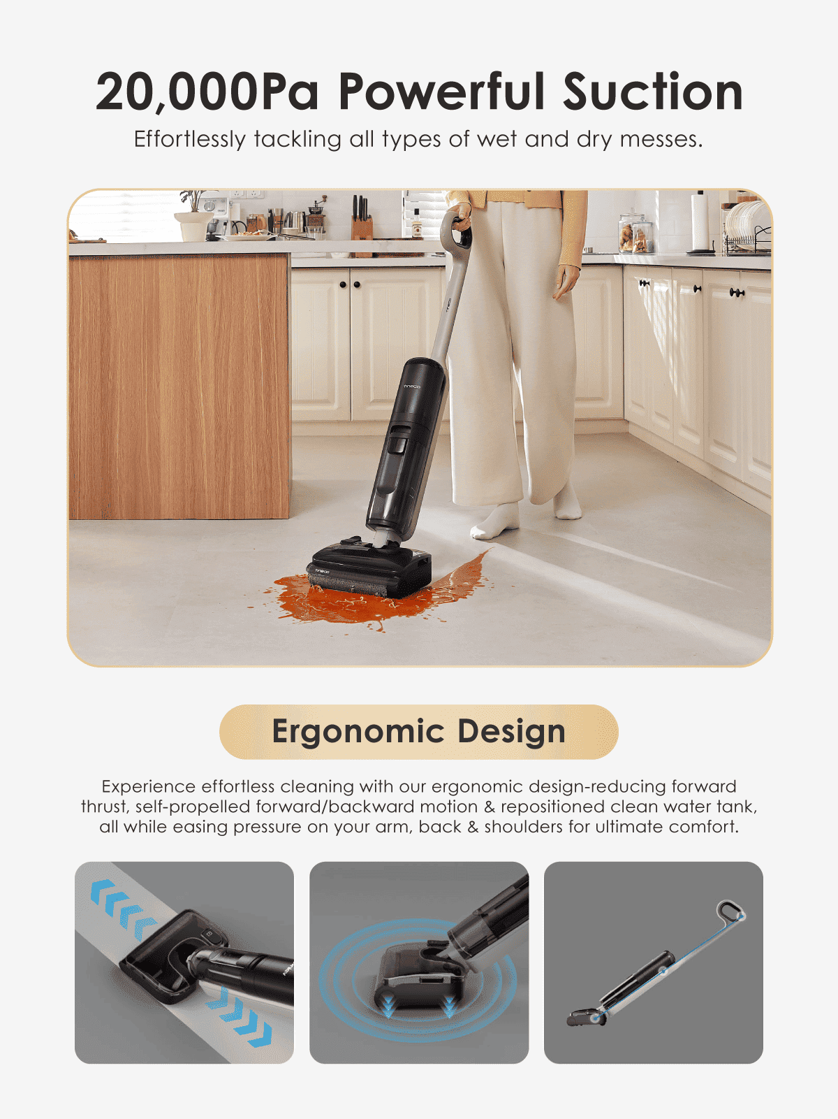 20,000Pa Powerful Suction