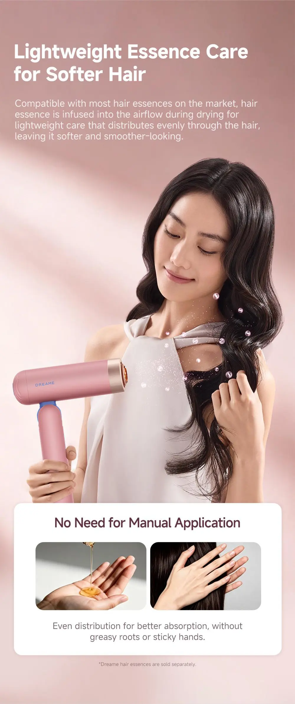Lightweight Essence Care for Softer Hair